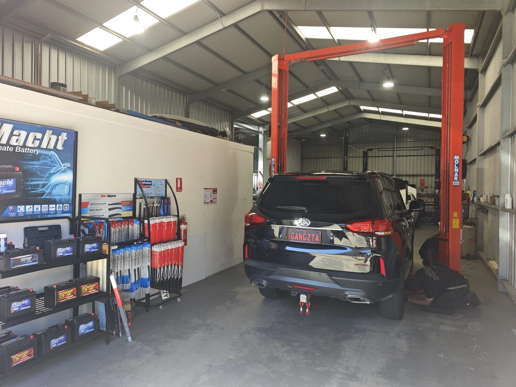 SUV in for a service